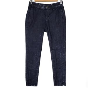 Rag & Bone Women's Distressed Ice Blue Denim Mid Rise Skinny Jeans Size 24
